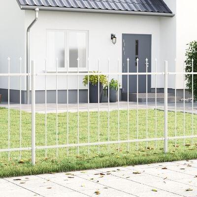 Havehegn Hvid 3.4 x 1.2 m Pulverlakeret Stål