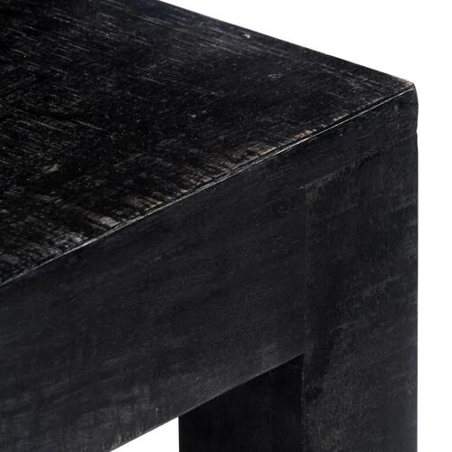 Konsolbord 118 x 30 x 76 cm massivt mangotræ sort