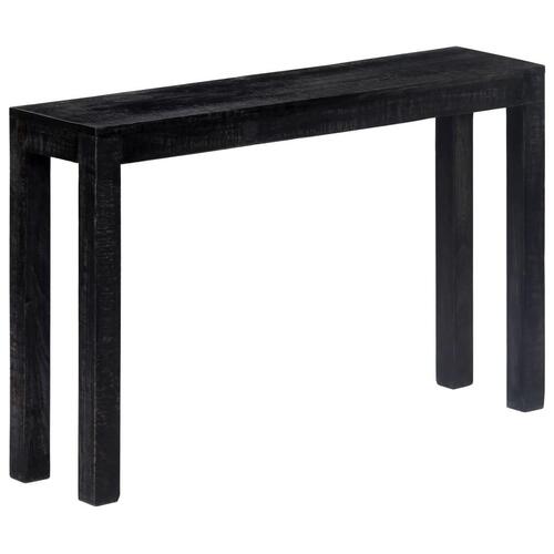 Konsolbord 118 x 30 x 76 cm massivt mangotræ sort
