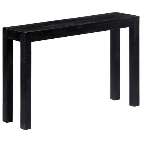 Konsolbord 118 x 30 x 76 cm massivt mangotræ sort