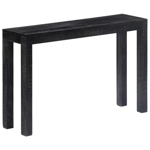 Konsolbord 118 x 30 x 76 cm massivt mangotræ sort