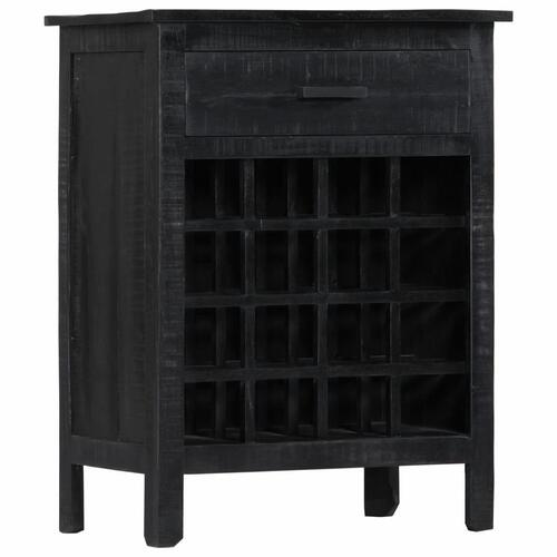 Vinreol 56 x 35 x 75 cm massivt mangotræ sort