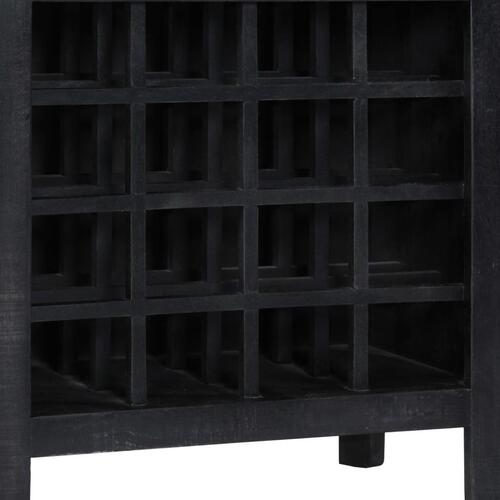 Vinreol 56 x 35 x 75 cm massivt mangotræ sort