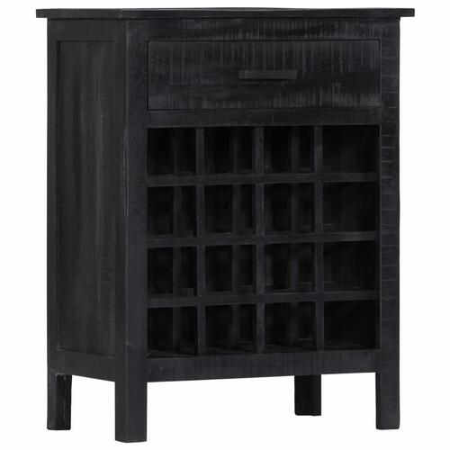Vinreol 56 x 35 x 75 cm massivt mangotræ sort