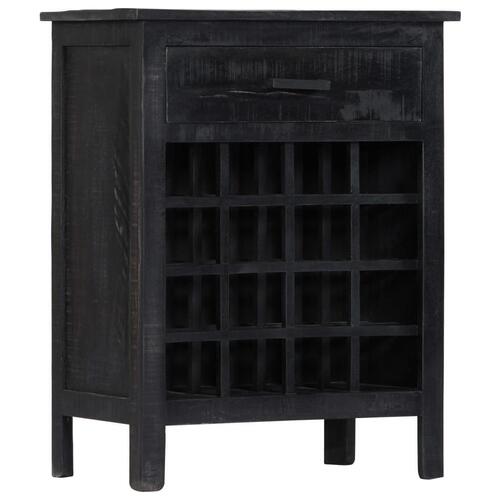 Vinreol 56 x 35 x 75 cm massivt mangotræ sort