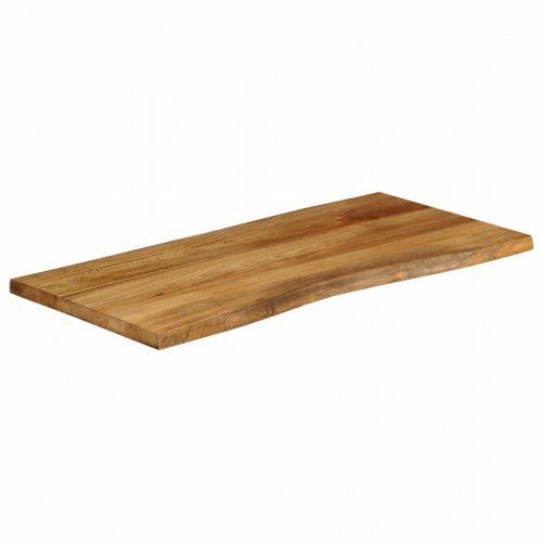 Bordplade i massivt mangotræ med naturlig kant 110 x 60 x 3,8 cm