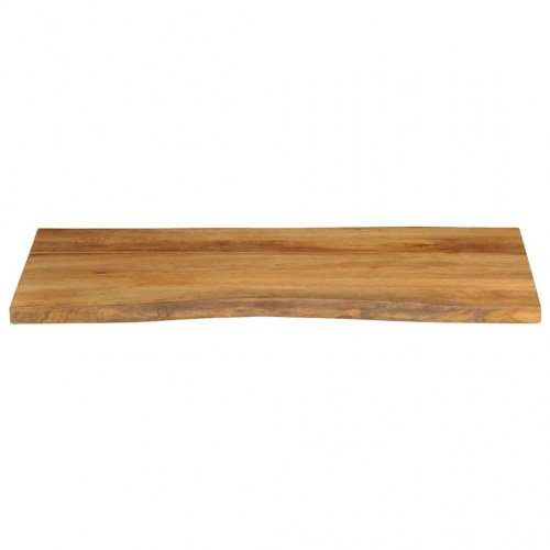 Bordplade i massivt mangotræ med naturlig kant 110 x 60 x 3,8 cm