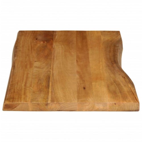Bordplade i massivt mangotræ med naturlig kant 110 x 60 x 3,8 cm