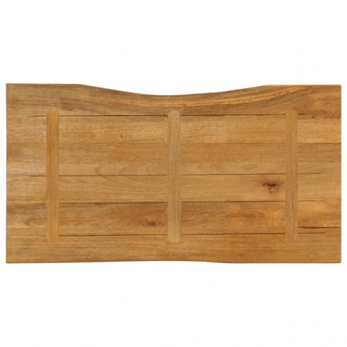 Bordplade i massivt mangotræ med naturlig kant 110 x 60 x 3,8 cm
