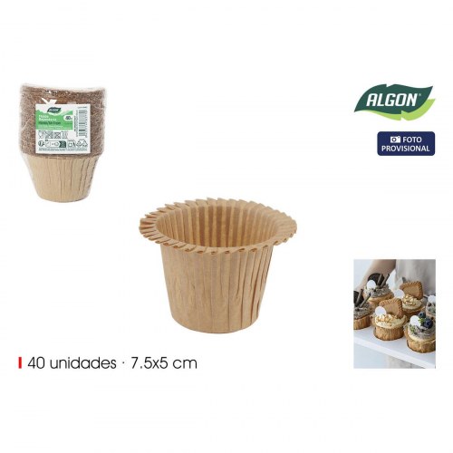 Algon bageforme til ovn/airfryer 4,5 × 5 cm - 40 stk (24 pakker)