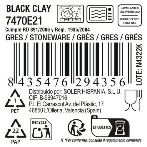 Fad La Mediterránea Black clay
