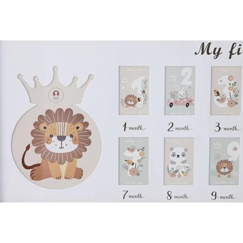 Fotoramme i træ/MDF - My First Year, 56,5 × 2 × 27,5 cm (4 stk.)