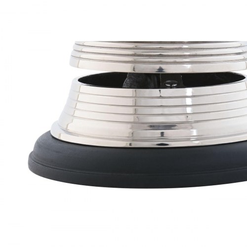 Dørklokke - sort/sølv, aluminium og mangotræ