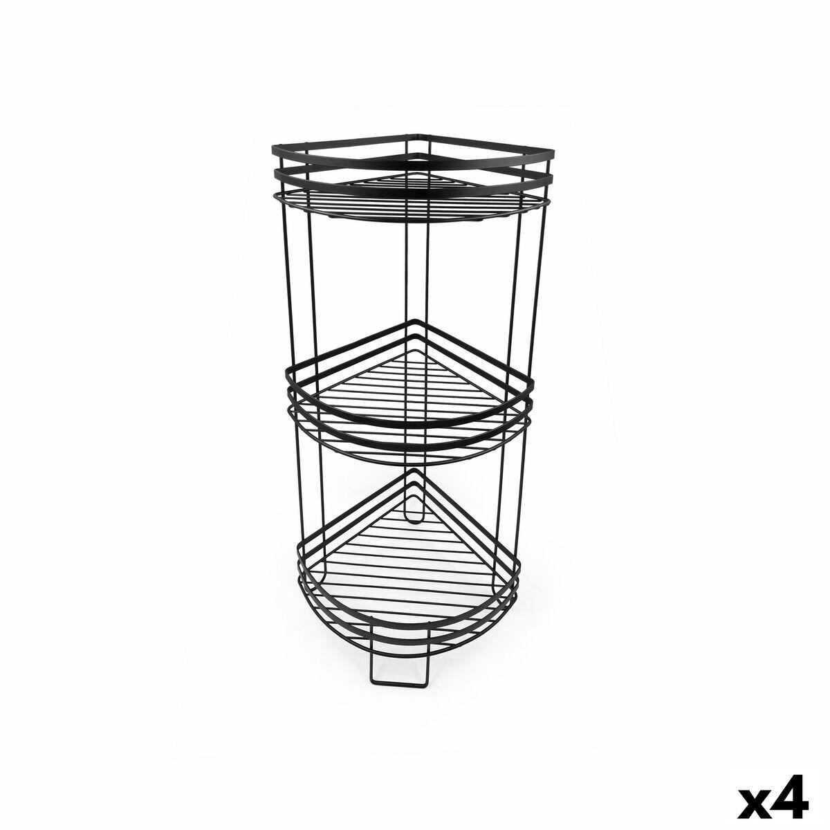 Confortime hjørnereol i metal - 4 enheder, 3 niveauer