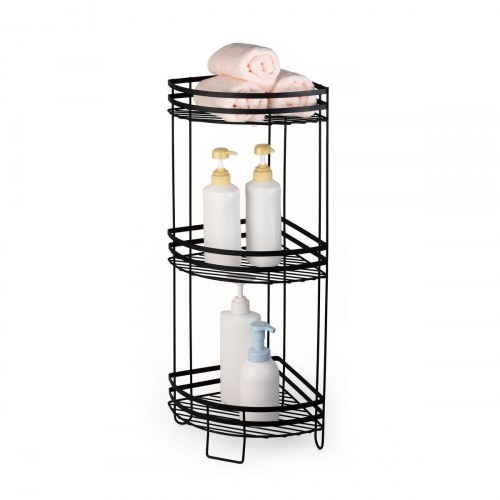 Confortime hjørnereol i metal - 4 enheder, 3 niveauer