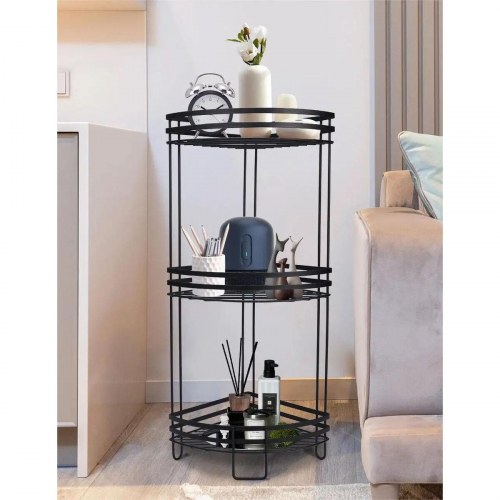 Confortime hjørnereol i metal - 4 enheder, 3 niveauer