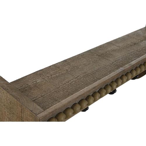 Knagerække til væggen Home ESPRIT Brun Sort Træ Metal 67 x 17 x 27 cm