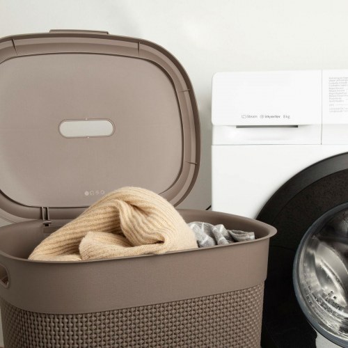 Curver vasketøjskurv brun plastik 55 l - 8 stk.