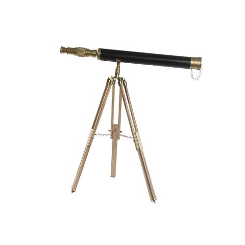 Dekorativ figur Home ESPRIT Brun Gylden Vintage Teleskop 63 x 40 x 70 cm