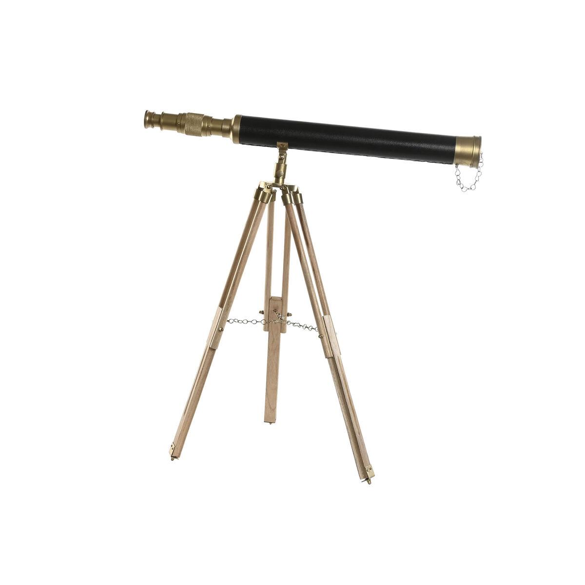 Dekorativ figur Home ESPRIT Brun Gylden Vintage Teleskop 63 x 40 x 70 cm