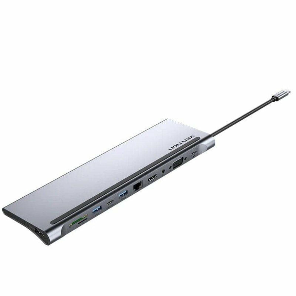 Vention THTHC USB hub - USB-C, 2× USB 3.0, RJ45, SD/TF