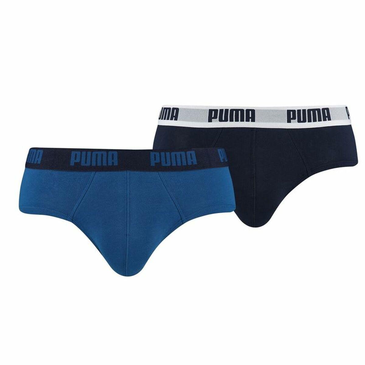 Pakke Med Boxershorts Puma Basic Blå 2 Dele L