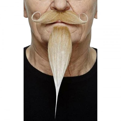 Overskæg og fipskæg - blond, onesize