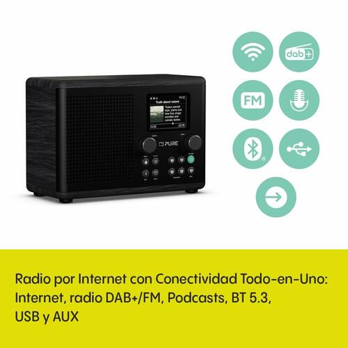 Pure Classic H4i transistorradio med DAB+/FM, internet og Bluetooth