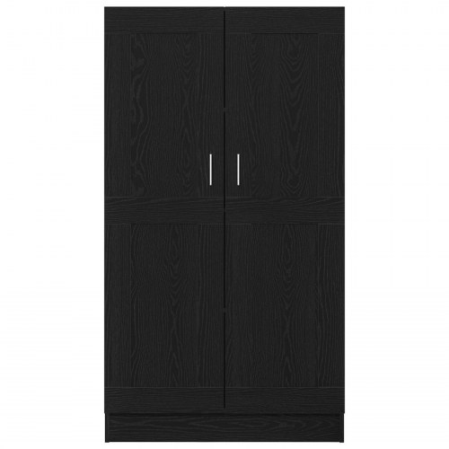 Bogskabe 2 stk Sort Eg 165x30,5x150 cm Konstrueret træ