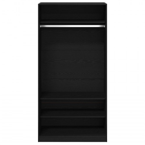 Garderobe i sort eg 100x50x200 cm lavet af træ
