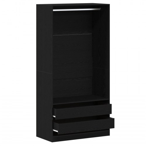 Garderobe i Sort Eg 100x50x200 cm i Konstrueret Træ