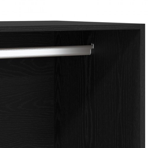 Garderobe i Sort Eg 100x50x200 cm i Konstrueret Træ
