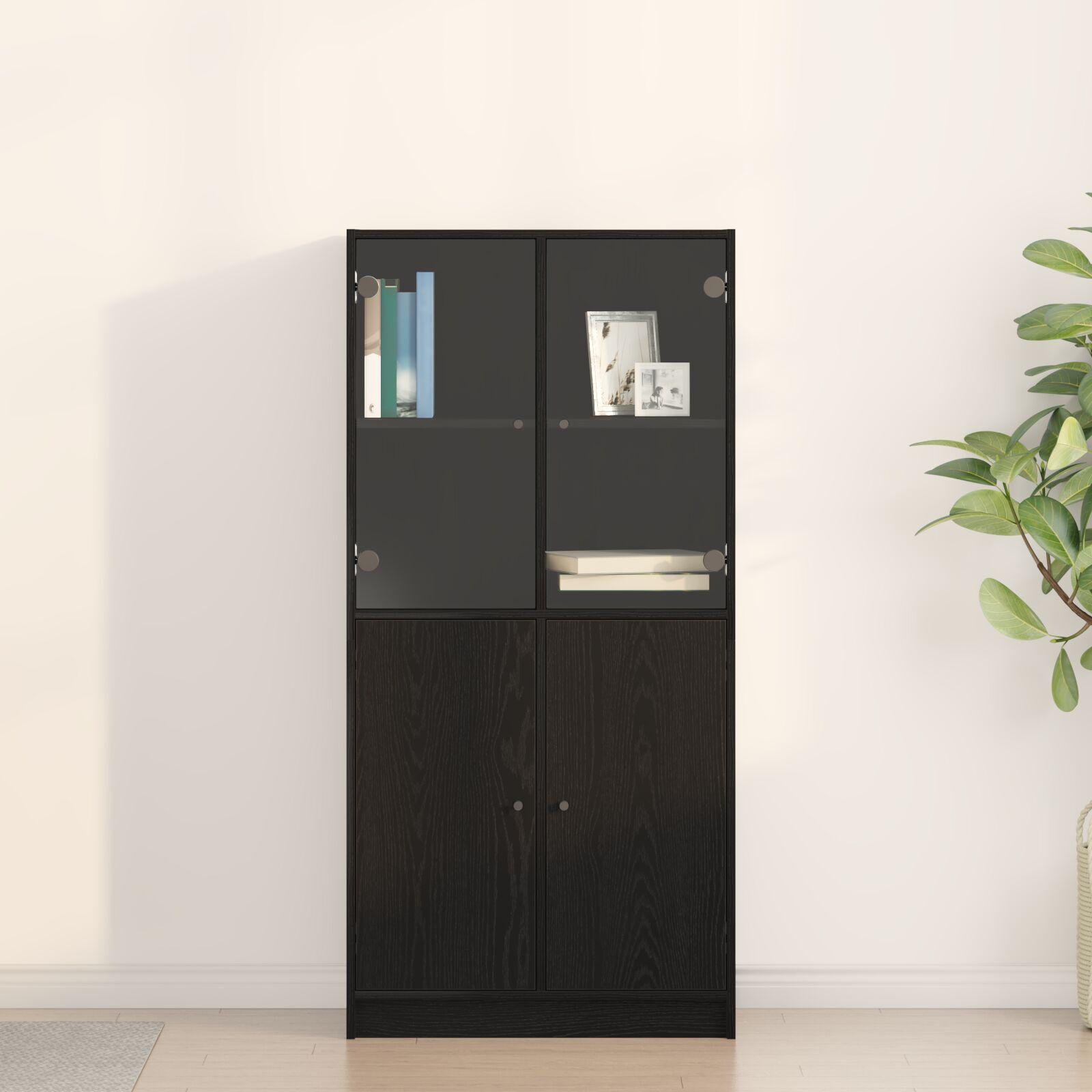 Highboard i sort eg - moderne skænk 68 × 37 × 142 cm