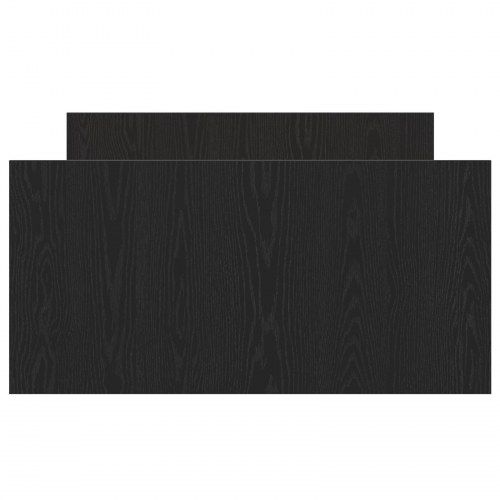 Sengestel uden madras Sort egetræ 100x200 cm konstrueret træ