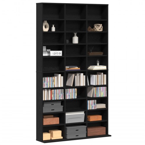 CD-reol Sort Eg 101x23x177,5 cm Konstrueret Træ
