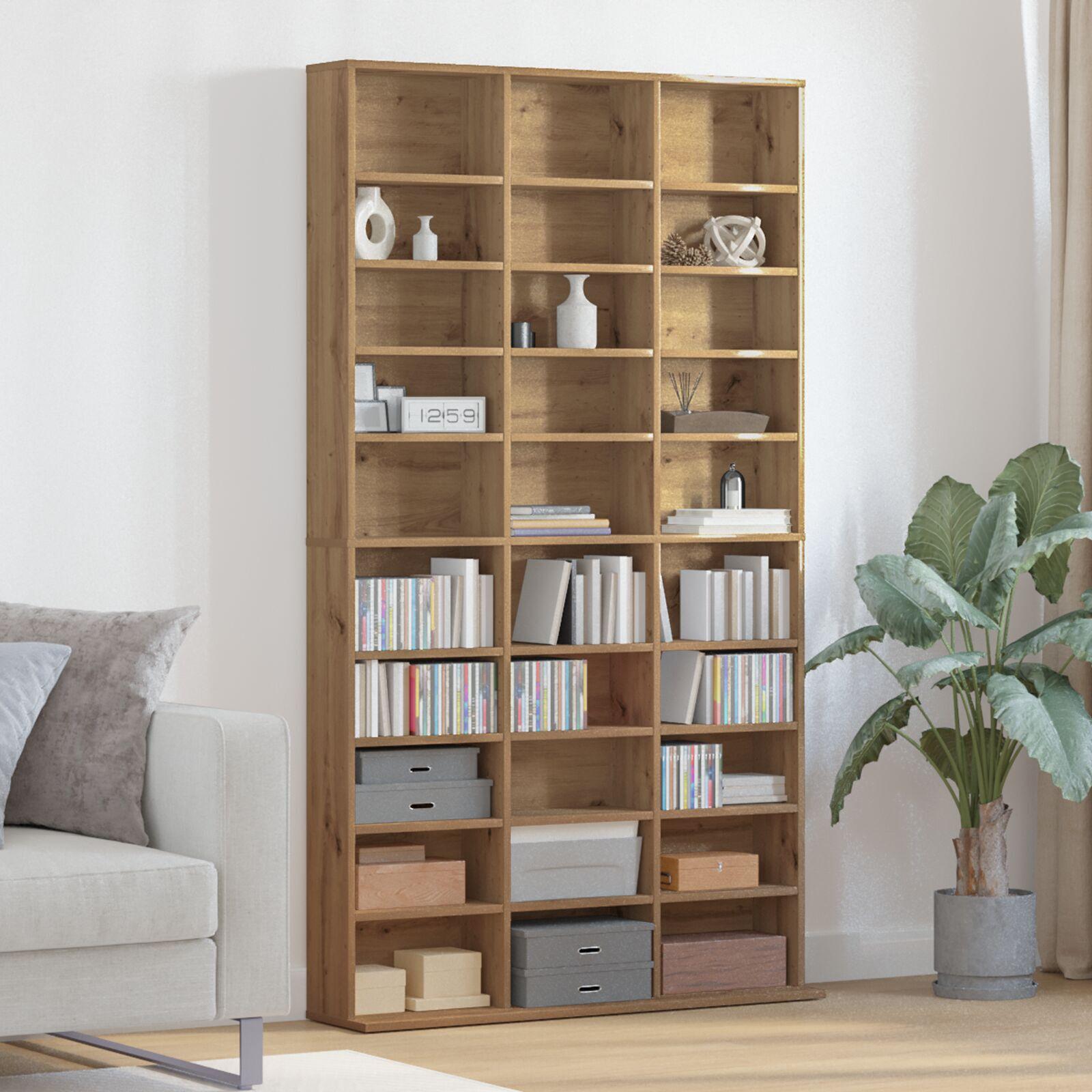 CD Skab Artisan Egetræ 101 x 23 x 177,5 cm Konstrueret træ