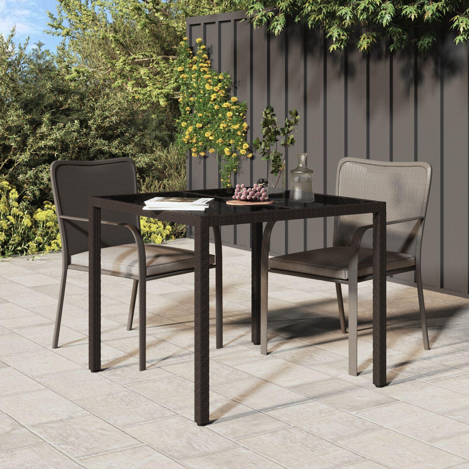Have Spisebord Brun 90 x 90 x 75 cm Poly rattan