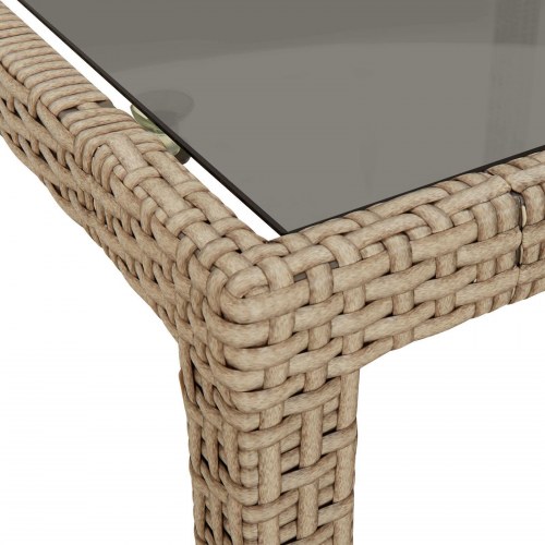 Have spisbord Beige 90x90x75 cm Poly Rattan