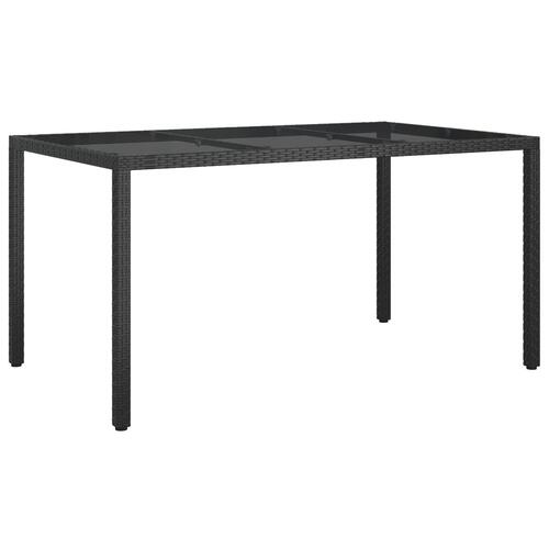 Have spisestuebord Sort 150x90x75 cm Polyrattan