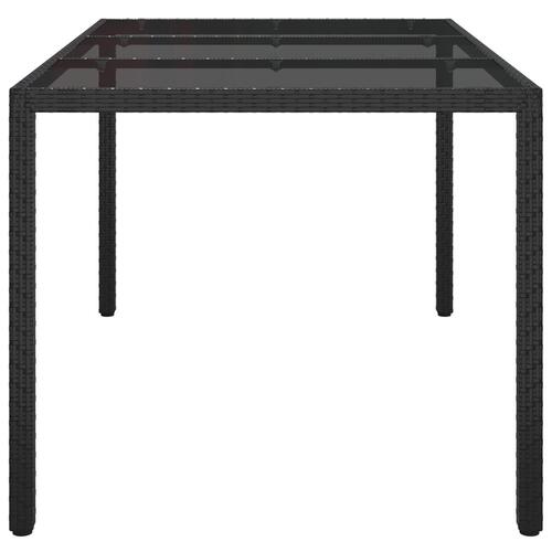 Have spisestuebord Sort 150x90x75 cm Polyrattan
