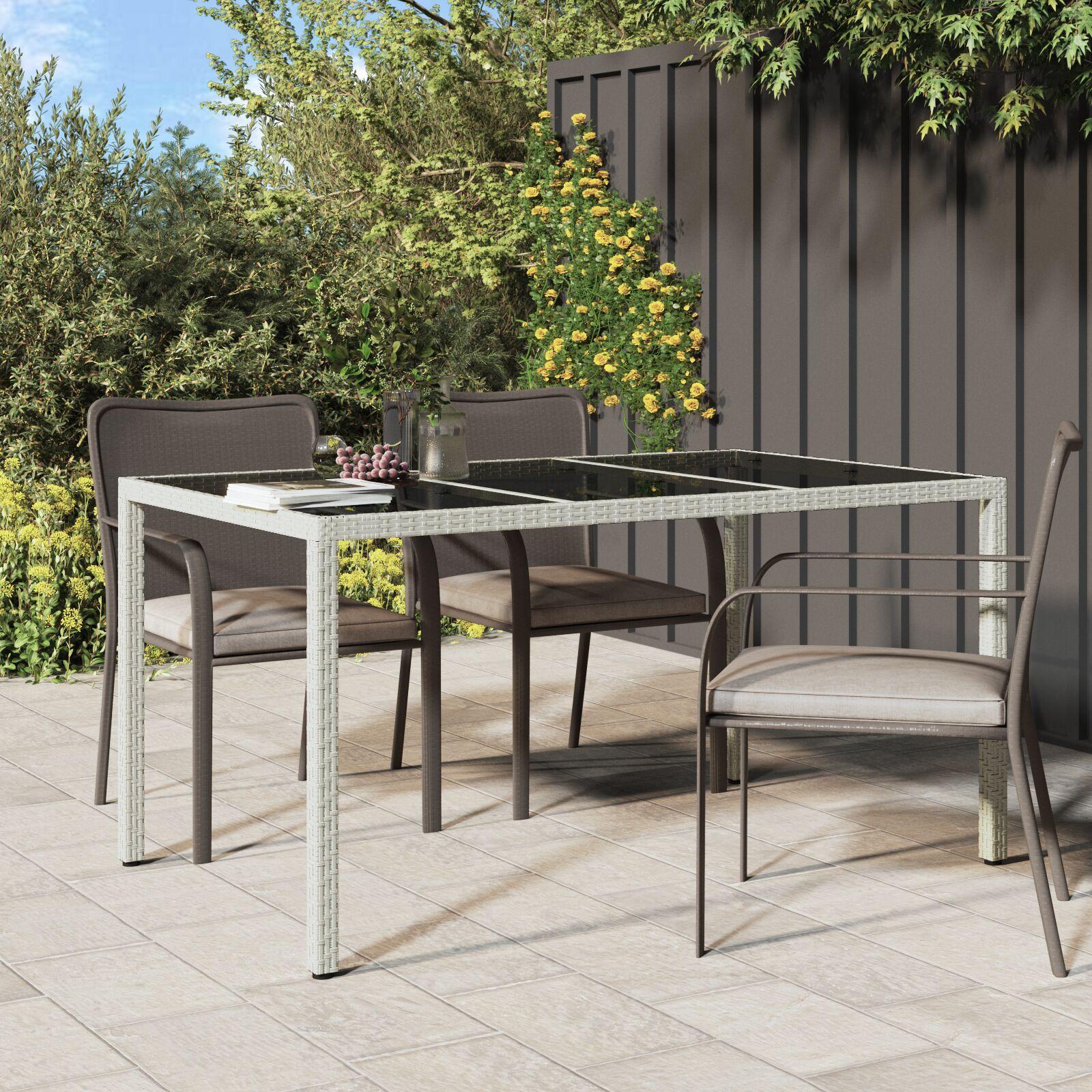 Have Spisebord Hvid 150 x 90 x 75 cm Poly rattan