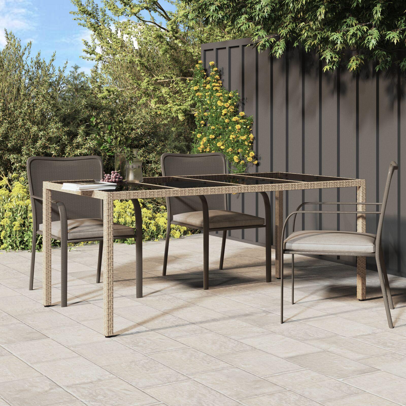Have Spisebord Beige 190 x 90 x 75 cm Poly rattan