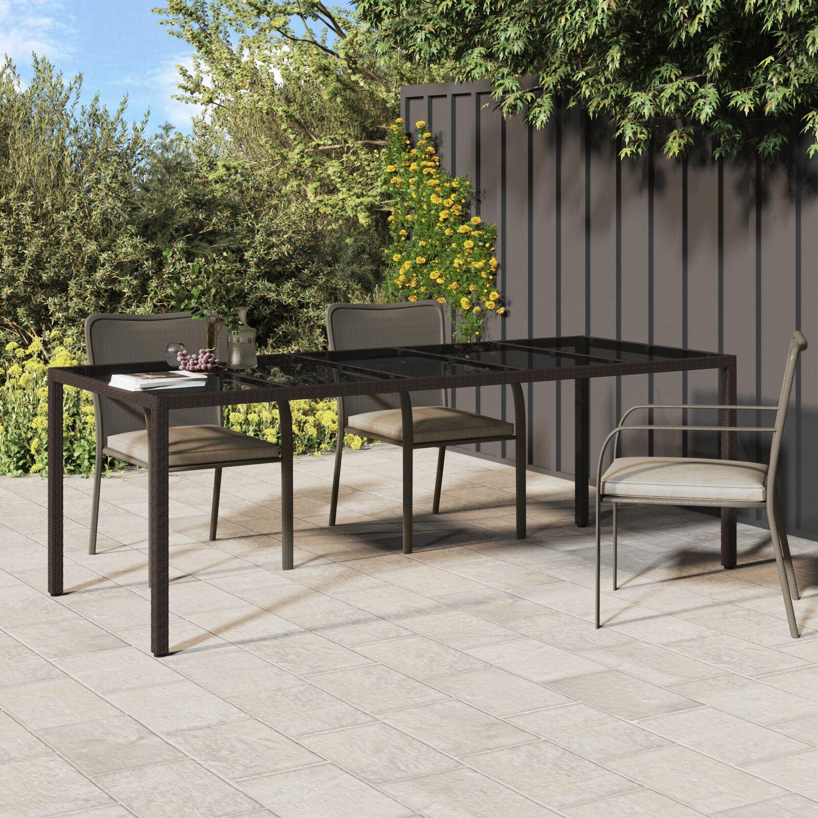 Have Spisebord Brun 250 x 100 x 75 cm Poly rattan