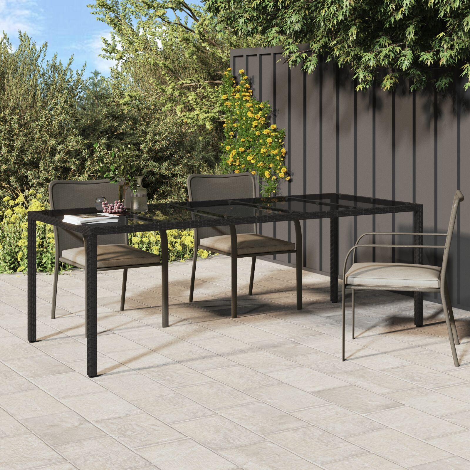 Have Spisebord Ren sort 250 x 100 x 75 cm Poly rattan
