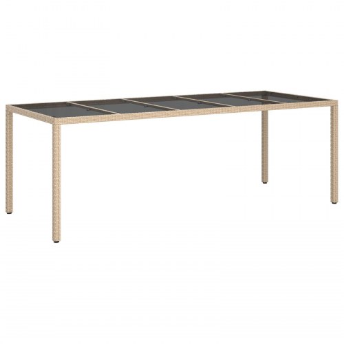 Have Spisebord Beige 250x100x75 cm Poly Rattan