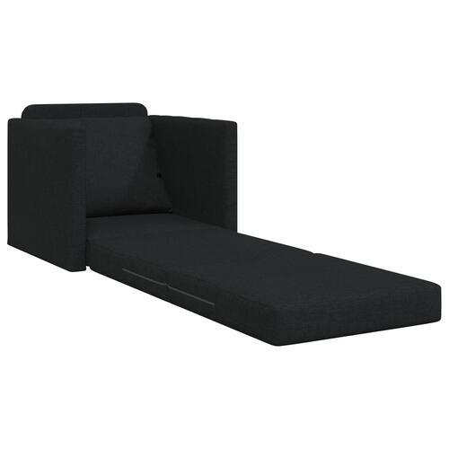 Floor Sofa Bed 2-i-1 Sort 74x77x81 cm Stof