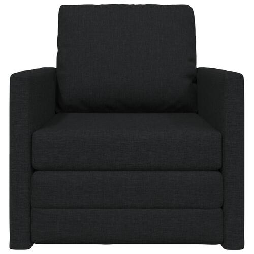Floor Sofa Bed 2-i-1 Sort 74x77x81 cm Stof