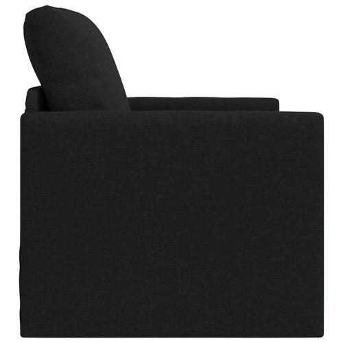 Floor Sofa Bed 2-i-1 Sort 74x77x81 cm Stof