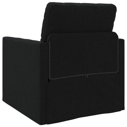 Floor Sofa Bed 2-i-1 Sort 74x77x81 cm Stof