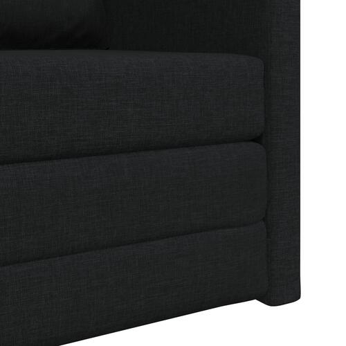 Floor Sofa Bed 2-i-1 Sort 74x77x81 cm Stof